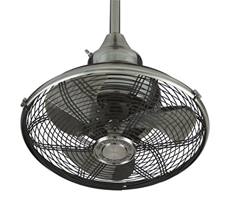 Fanimation OF110PW Extraordinaire Caged Ceiling Fan with 3 Matching Blades, Pewter Finish