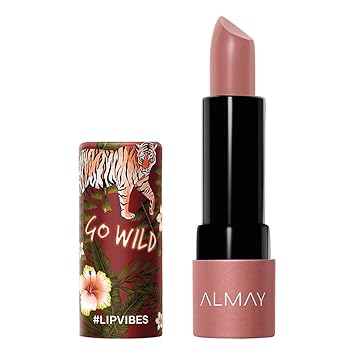 Almay Lip Vibes Lipstick with Vitamin E Oil & Shea Butter, Matte Finish, Hypoallergenic, Treat Yourself, 0.14 Oz