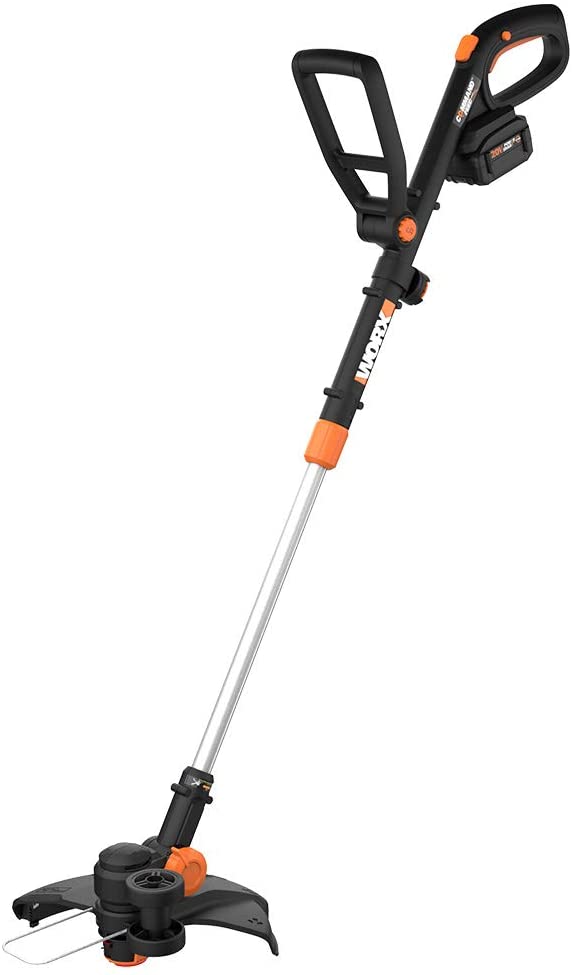 Worx WG170.3 GT Revolution 20V PowerShare 12" Grass Trimmer/Edger/Mini Mower 4.0Ah Battery and Charger Included,Black and Orange