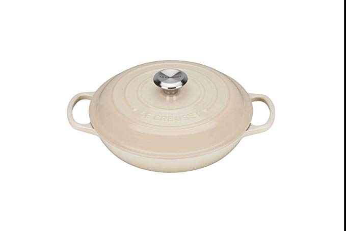 Le Creuset Signature Cast Iron Shallow Casserole, 26 cm - Almond