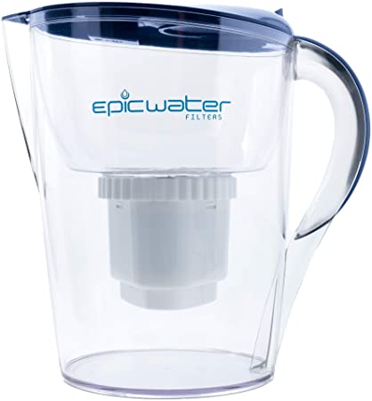 Epic Pure | Water Filter Pitchers for Drinking Water | 10 Cup | 150 Gallon Long Last Filter | BPA Free | Removes Fluoride, Chlorine, Lead | Water Purifier | Water Purification | Filter Pitcher Large