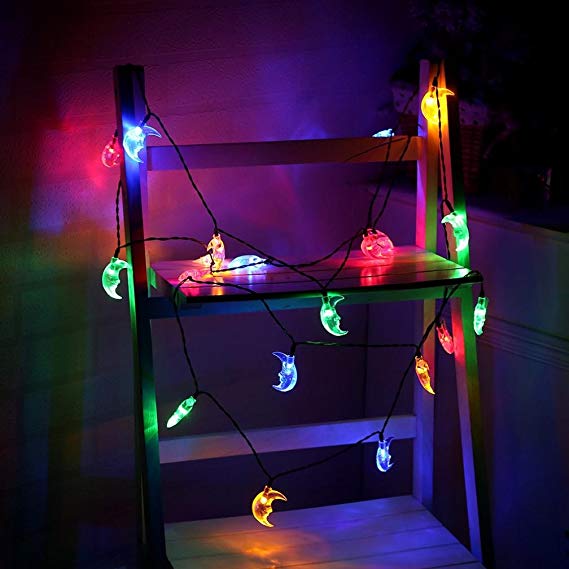 Halloween LED String Lights Odeer 20 LED Window Curtain Lights String Star Lamp House Party Decor Striking (Multicolor)