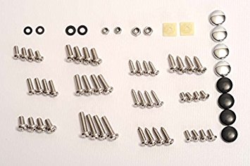 License Plate Screws Stainless Steel - 76 pc Universal Fastener Kit For Most Makes and Model Vehicles - Will Not Rust | Model US-304SS-SFK56