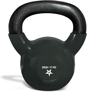 Yes4All Kettlebell Vinyl Coated Cast Iron – Great for Dumbbell Weights Exercises, Full Body Workout Equipment Push up, Grip Strength and Strength Training, PVC