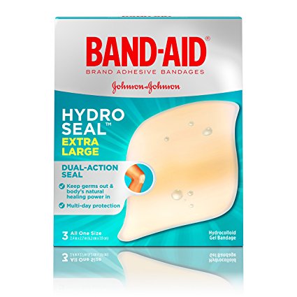 Band-Aid Hydro Seal Extra Large Adhesive Waterproof Bandages For Wound Care And Blisters, 3 Count