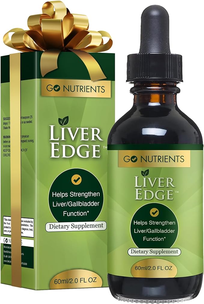 Liver Edge - Liver Detox Cleanse & Support Supplement - Organic Liquid Milk Thistle, Dandelion, Turmeric, Artichoke Root Extract - 2 oz