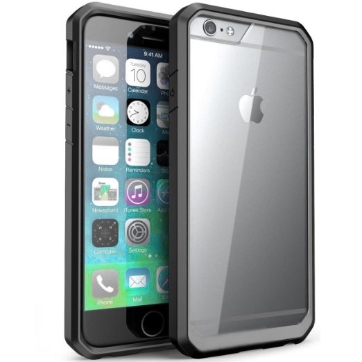 iPhone 6s Plus Case, ALPHABETT Scratch Resistant Drop Protective SUPER THIN Case for Apple iPhone 6 Plus & 6s Plus (Black/Grey)