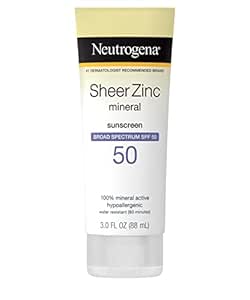 Neutrogena Sheer Zinc Dry Touch Spf#50 Sunscreen 3 Ounce (88ml)