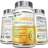VITAMIN D3 5000IU 240 Softgels - 8 Mo Supply - From Lanolin a Safe Source for High Potency Bioavailable D3 - Promotes Healthy Bones Muscles Skin and Teeth - Can Help to Boost Immune System Support - Preservative Free Non-GMO Made in the USA
