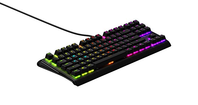 SteelSeries Apex M750 TKL RGB Tenkeyless Mechanical Gaming Keyboard - Aluminum Frame - RGB LED Backlit - Linear & Quiet Switch - Discord Notifications (Renewed)