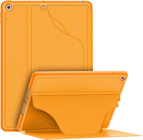 Soke Case for iPad 9th/8th/7th Generation (10.2 Inch, 2021/2020/2019) - Luxury Series [Built-in Pencil Holder   6 Magnetic Stand Angles   360 Full Protection ] - Auto Sleep/Wake Cover, Citrus