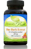 Pine Bark Extract  200mg  100 Capsules  95 OPC Flavanoids  Powerful Antioxidant and Free Radical Scavenger