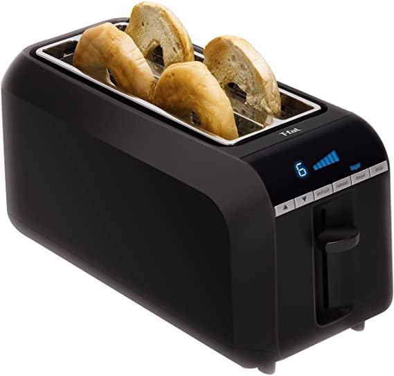 T-fal TL6802 4-Slice Digital Toaster with Bagel Function, Black