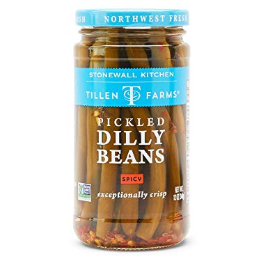 Tillen Farms Pickled Hot and Spicy Dilly Beans, 12 ounces