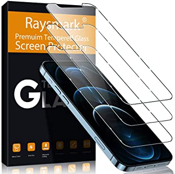 [3 Pack] Raysmark Screen Protector Compatible with iPhone 12 / iPhone 12 Pro (6.1 inch) Tempered Glass, [Anti-Scratch] HD Ultra-Thin Clear 9H Hardness