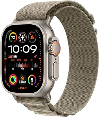 Apple Watch Ultra 2 [GPS   Cellular 49mm] Smartwatch with Rugged Titanium Case & Olive Alpine Loop Small. Fitness Tracker, Precision GPS, Action Button, Extra-Long Battery Life, Carbon Neutral