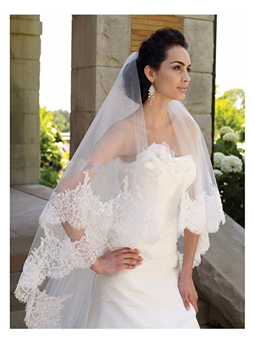 EllieHouse Women's Custom Made Long 2 Tier Wedding Bridal Veil With Free Comb E74