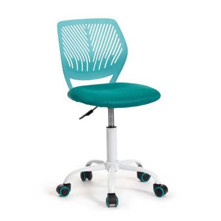 Aingoo Home Office Task Computer Chairs Mid Back Swivel Adjustable for Children Kids Study,Turquoise