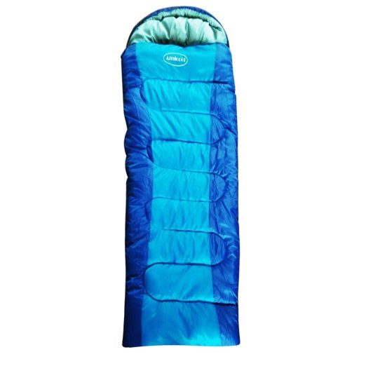 AmiCool Warm Weather Sleeping Bag - Outdoor Camping, Backpacking & Hiking - Fit for Kids, Teens and Adults - Lightweight, Waterproof & Compact