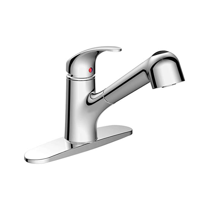 AOSGYA Pull-out Kitchen Sink Faucet - Single Handle Kitchen Faucet with Pull Down Sprayer Chrome, cUPC Certified Lead-Free