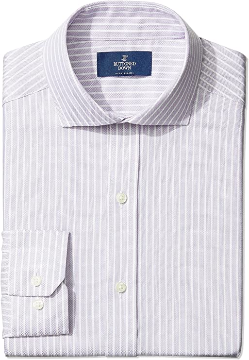 Amazon Brand - BUTTONED DOWN Men's Fitted Pattern Dress Shirt, Supima Cotton Non-Iron