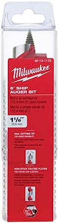 Milwaukee 48-13-1123 1-1/8-by-6-Inch Ship Auger Bit