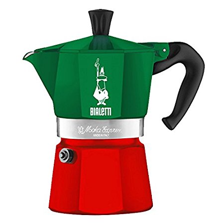 Bialetti 5322 Moka Express Espresso Maker, Green/Red