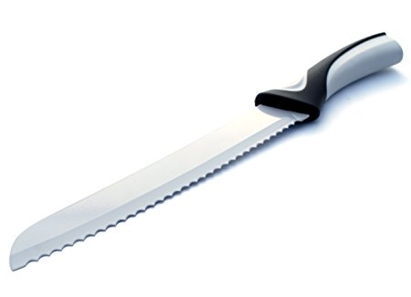 Global Chef Universal Serrated Bread and Tomato Knife With Storing Sheath (White)