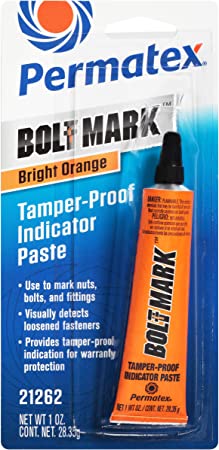 Permatex Bolt Mark Tamper-Proof Indicator Paste – Orange, 21262