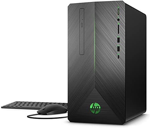 HP Pavilion 690 Gaming Desktop, 2019 Flagship High Performance Computer, AMD Quad-Core Ryzen 5 2400G, 16GB DDR4, 128GB SSD, 1TB HDD, 4GB AMD Radeon RX 580 DVD-RW USB-C Bluetooth 4.2 802.11ac Win 10