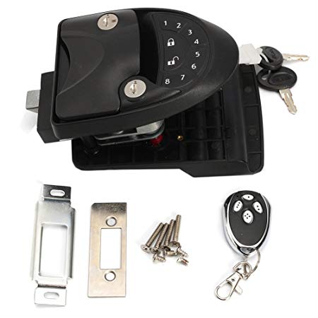 RV Keyless Entry Door Lock Latch Handle Knob Deadbolt Caravan Trailer & Camper Black