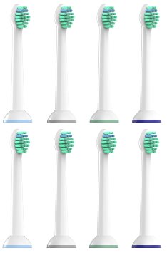 SoniShare Standard Replacement Toothbrush Heads for Philips Sonicare Compact ProResults, 8 Pack [8, 12, 20 Packs Available]