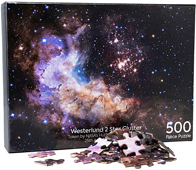 Space Puzzle Westerlund 2 Star Cluster Taken by NASA Hubble Space Telescope 500 Pieces Jigsaw Puzzle for Kids Puzzles