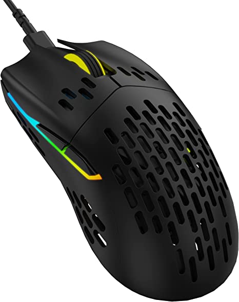 Keychron M1 Wired Gaming Mouse PMW3389 Sensor 16,000 DPI, 68g Ultra-Lightweight, On-Board Memory, RGB Backlit, PC / Mac (Black)