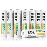 EBL Basic 16 Pack AA 2300mAh High Capacity Ni-MH Rechargeable Batteries Storage Battery Box Included