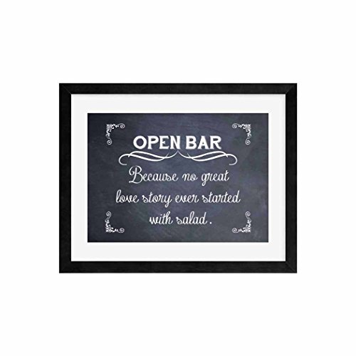 Open Bar Wedding Sign, Funny Wedding Sign, Wedding Decor, Chalkboard Signage, Alcohol Bar Decoration Typography-Print Only