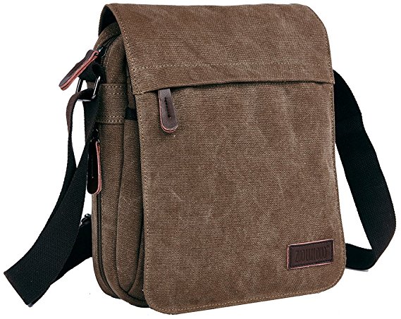 ZUOLUNDUO Casual Canvas Schoolbag Shoulder Messenger Bag Satchel Crossbody Bag