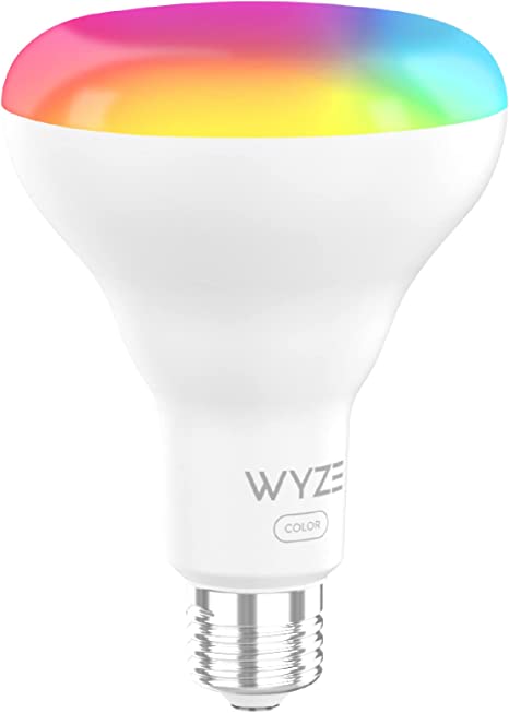 Wyze Bulb Color, BR30 Wi-Fi Smart Bulb, E26 Base, 75W Equivalent 950 Lumens, 16 Million Colors & Tunable White, Compatible with Alexa & Google Assistant, No Hub Required, 1-Pack