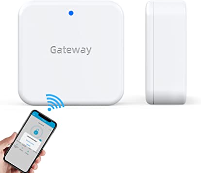 SMONET WiFi Gateway/Wi-Fi Bridge for Smart Door Lock, Gateway Hub Compatible with Alexa Voice Control, Remote Control Bluetooth Lock with TTLock App