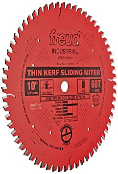 Freud 10" x 60T Thin Kerf Sliding Compound Miter Saw Blade (LU91R010)