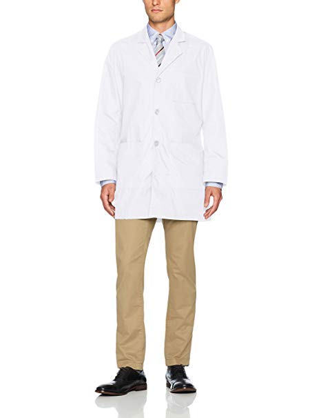 Landau Men's Professional Tailored Fit 3 Pocket Premium Medical Lab Coat