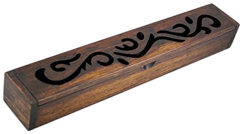 TRUST- Incense Holder Burner Stick Box Wood Brown Handmade Craft