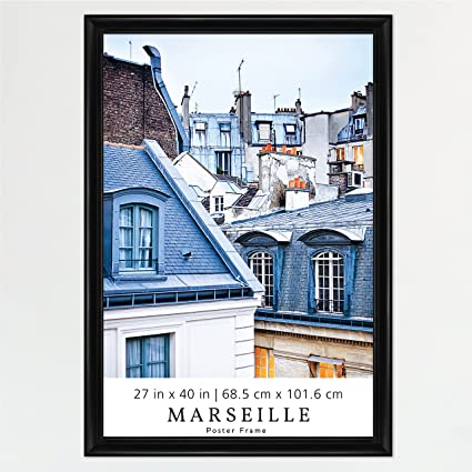 MCS Marseille Poster Frame, Black, 27 x 40 in