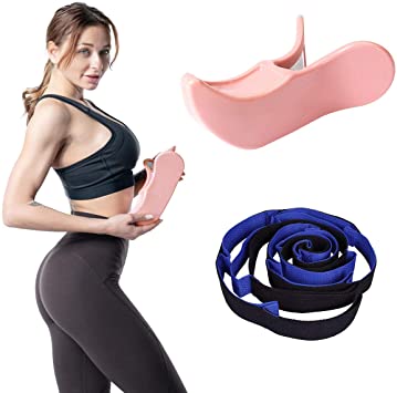 Xtextile Exerciser Pelgrip Pelvis Floor Muscle Medial Exerciser with Yoga Stretch Strap, Exercise Equipment Trainer Hip Muscle and Inner Thigh Trainer Correction Beautiful Buttocks for Women