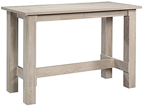 Sauder Boone Mountain Engineered Wood Counter Height Dining Table in Chalk Chestnut