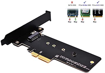 EZDIY-FAB PCI Express M.2 SSD NGFF PCIe Card to PCIe 3.0 x4 M2 Adapter (Support M.2 PCIe 22110,2280, 2260, 2242)