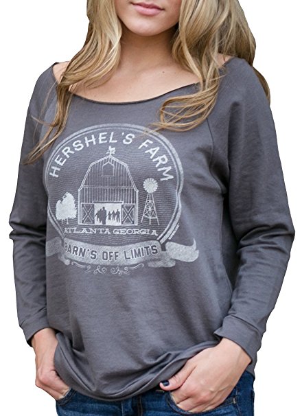 Superluxe™ Womens Hershels Farm Vintage Zombie Barn French Terry T Shirt