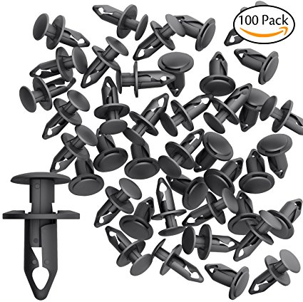 CandyHome 100 PCS 8mm Nylon Bumper Fasteners Fender Rivet Clips Automotive Clips and Fasteners Car Bumper Retainer Clips - Fits Most Models