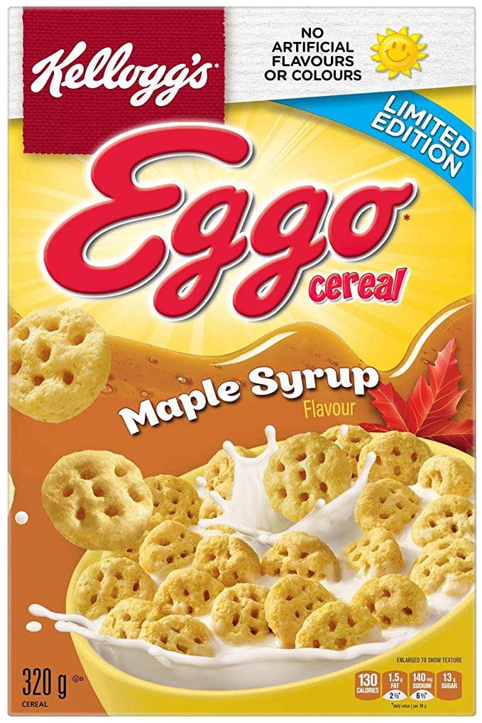Kellogg's Eggo Maple Syrup Cereal 320g/11.3 oz box