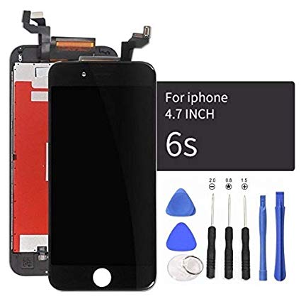 Black Replacement LCD Screen Compatible with iPhone 6S 4.7 Inch Display Digitizer Assembly Full Complete Front Glass with Repair Tools